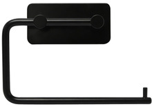 Toiletpapirholder selvklæbende matsort stål